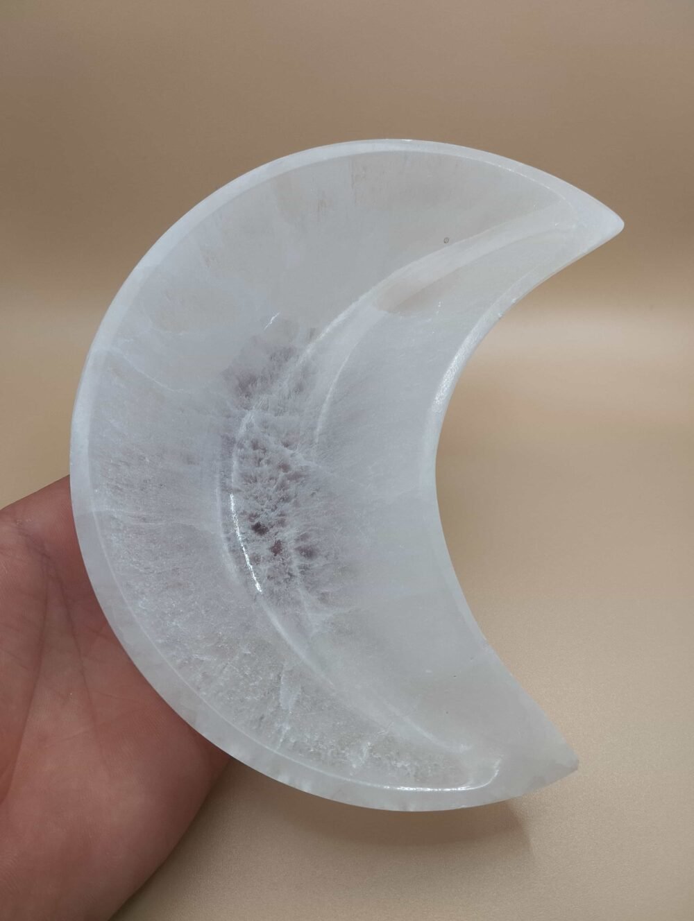 Selenite Moon Bowl 15 CM