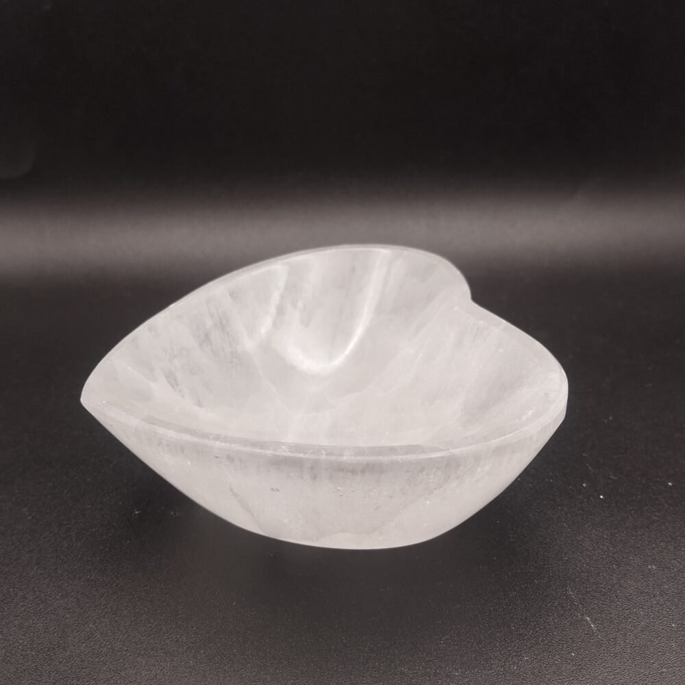 bowl selenite heart