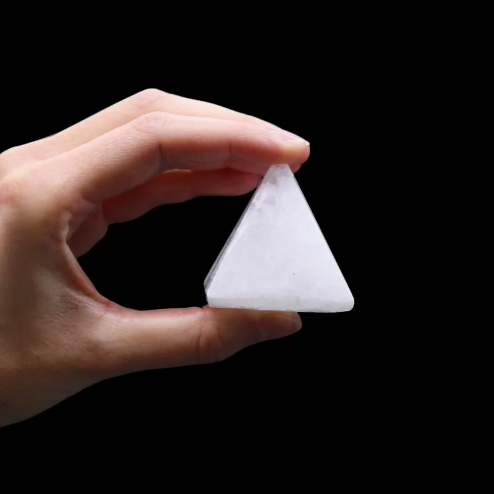 Selenite crystal pyramid